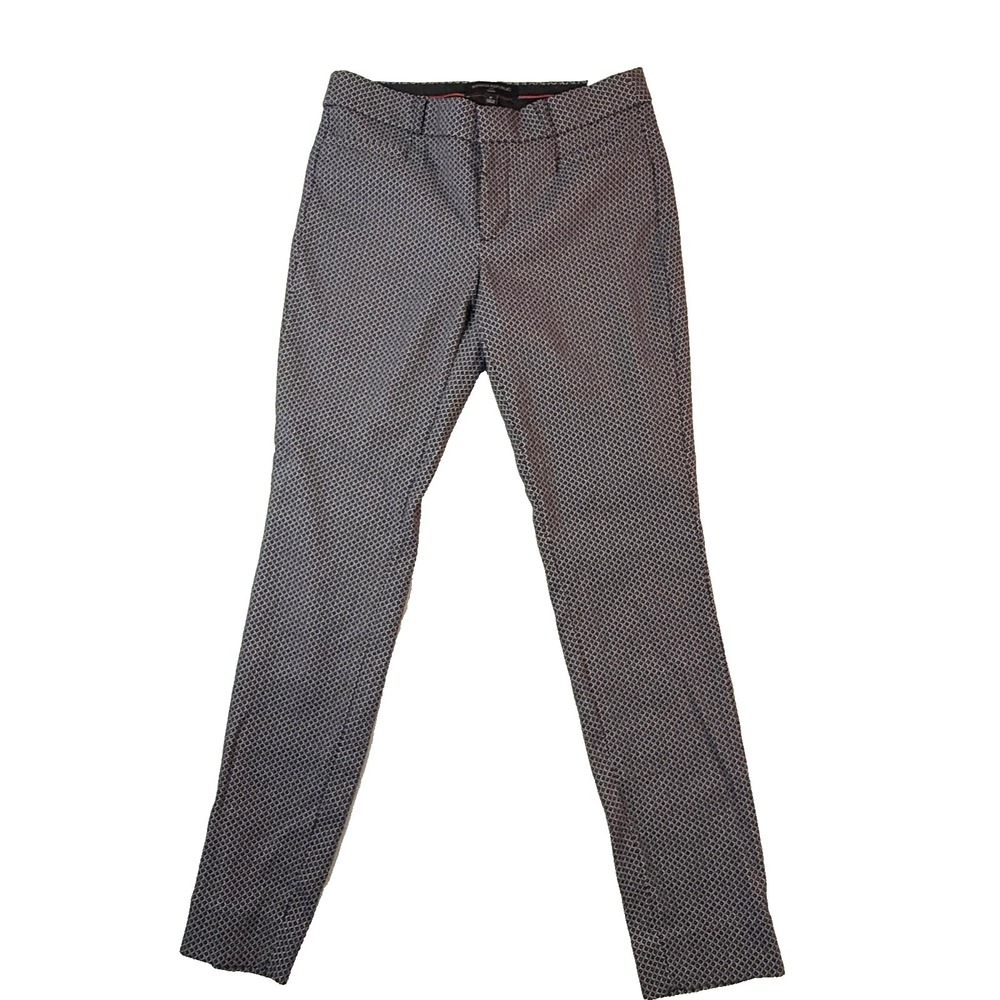 Banana Republic Pants Womens 2 Blue Sloan Slim Ankle Twill Geometric Workwear